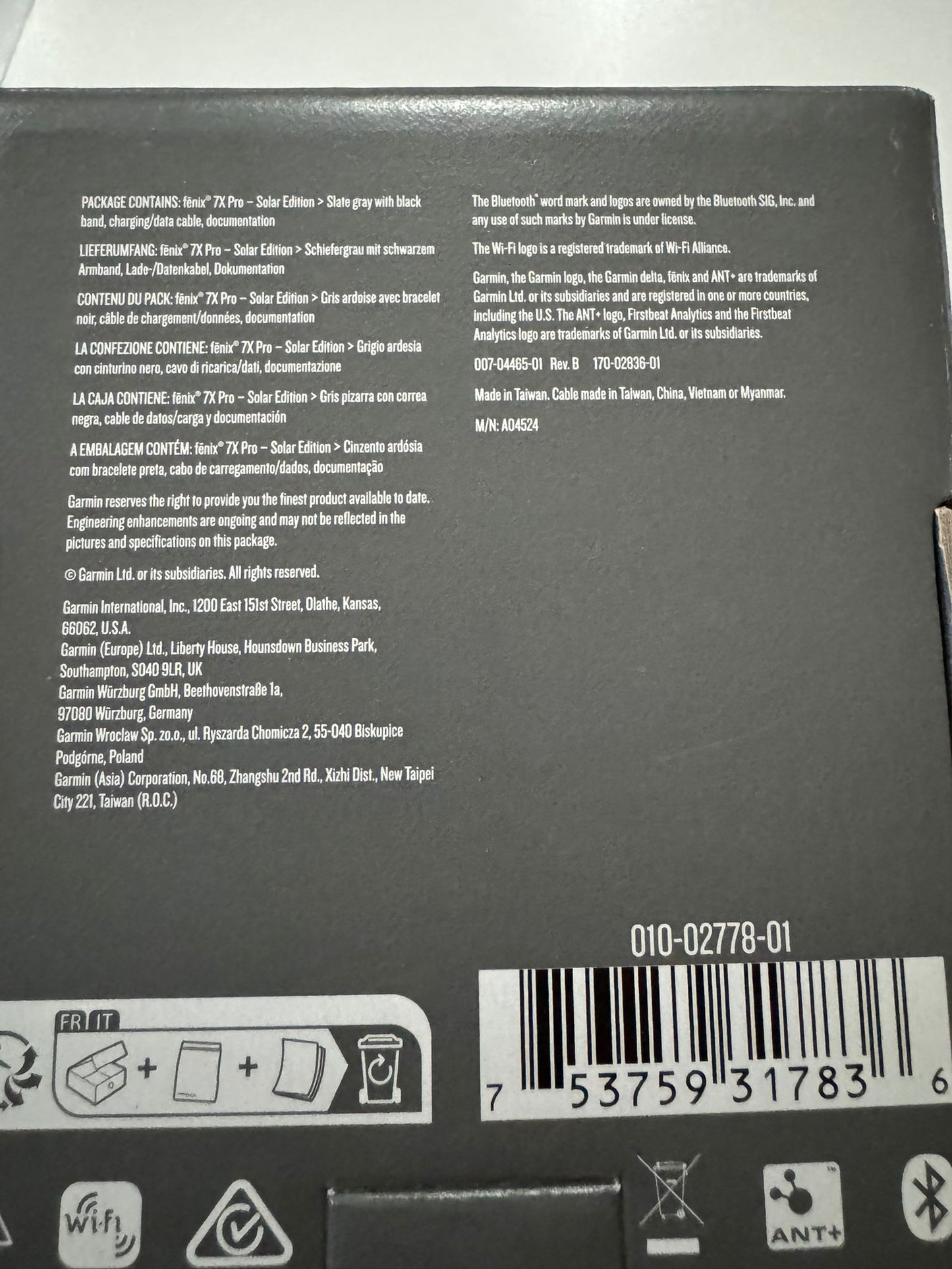 Garmin Fenix 7x pro solar