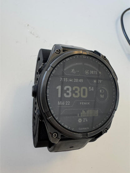 Garmin Fenix 8 47mm solar/safira preto