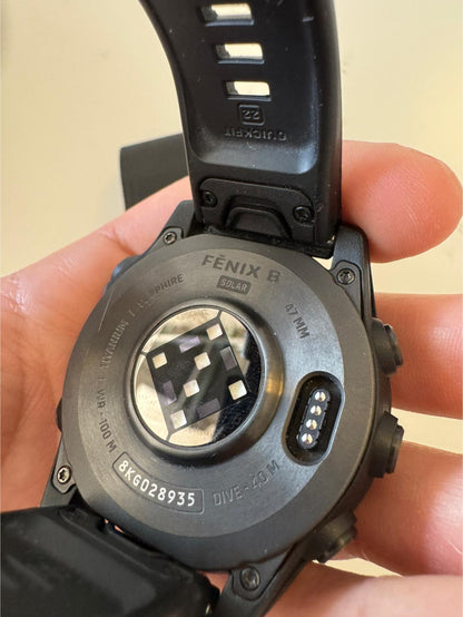 Garmin Fenix 8 47mm solar/safira preto