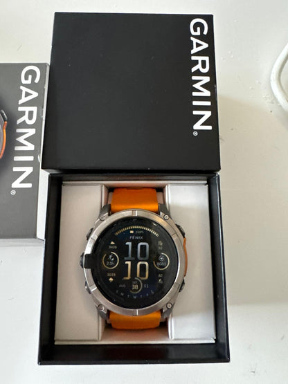Garmin Fenix 8 51mm amoled/safira laranja