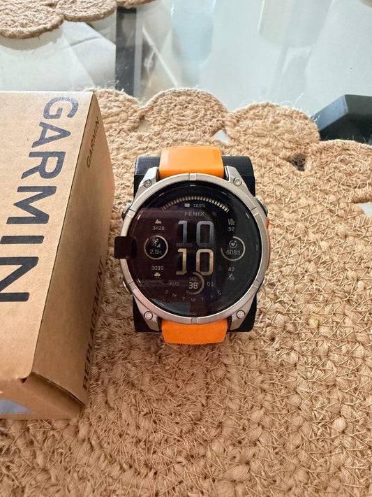 Garmin Fenix 8 47mm amoled/safira laranja